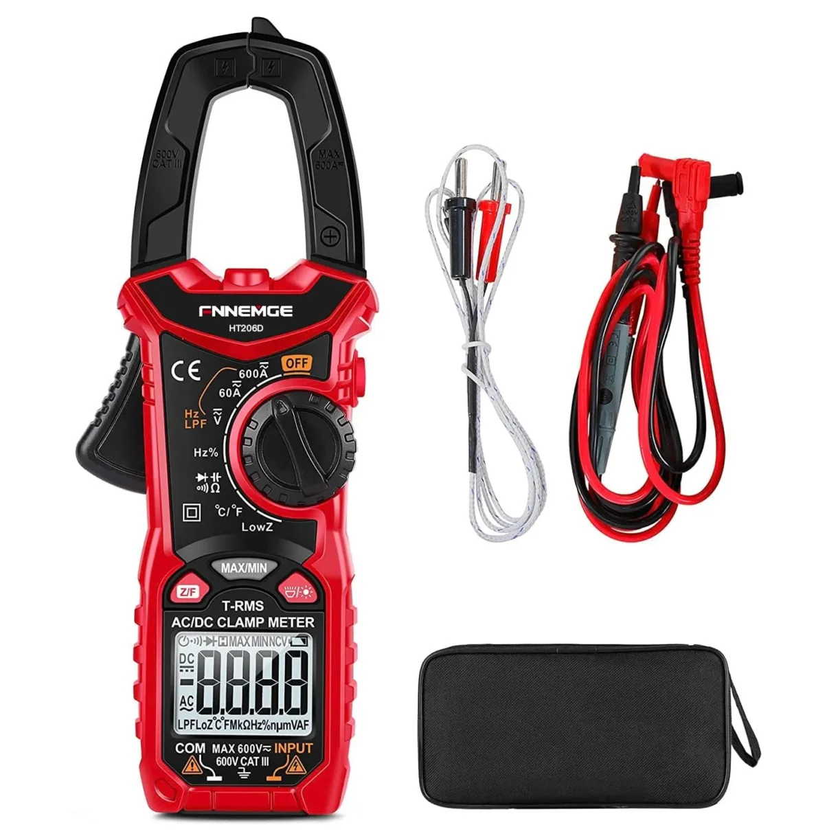 Pinza Amperimétrica Voltímetro Digital, Medidor de corriente DC AC